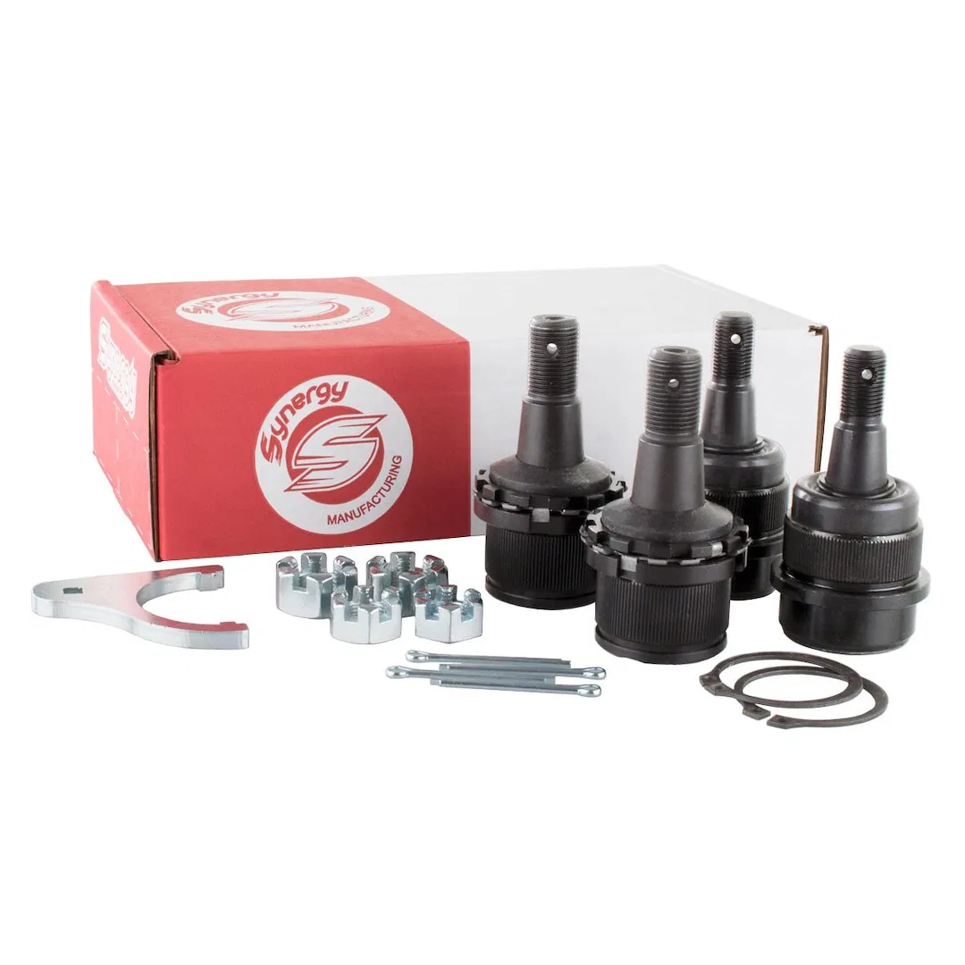 4123KN – SYNERGY Ball Joint, Press-In Adjustable Greaseable Knurled Rebuildable Set Of 4 With Installation Hardware/ ...